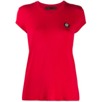 Philipp Plein Camiseta Comfort com patch de logo - Vermelho