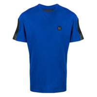 Philipp Plein Camiseta de algodão com detalhe canelado - Azul