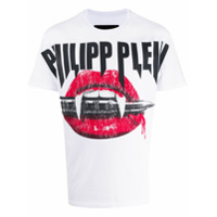Philipp Plein Camiseta de algodão com estampa de logo - Branco