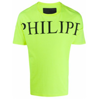 Philipp Plein Camiseta de algodão com estampa de logo TM - Amarelo