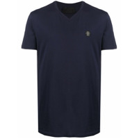 Philipp Plein Camiseta de algodão com estampa King Plein - Azul