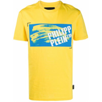 Philipp Plein Camiseta decote careca com estampa gráfica - Amarelo