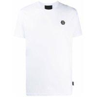 Philipp Plein Camiseta decote careca com patch de logo - Branco