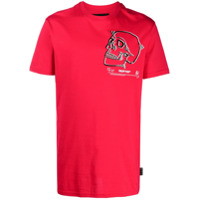 Philipp Plein Camiseta decote careca Outline Skull - Vermelho