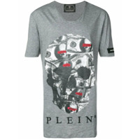 Philipp Plein Camiseta 'Dollar Bill Skull' - Cinza