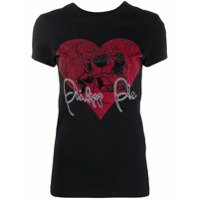 Philipp Plein Camiseta Love Plein com aplicação de caveira em strass - Preto