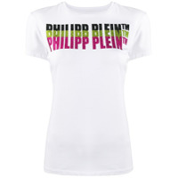 Philipp Plein Camiseta mangas curtas com aplicação de logo - Branco
