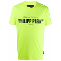 Philipp Plein Camiseta mangas curtas com estampa de logo - Amarelo