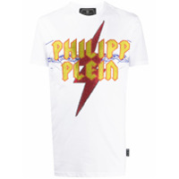 Philipp Plein Camiseta mangas curtas com logo - Branco