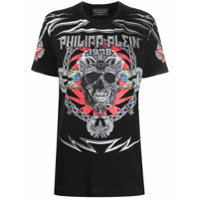 Philipp Plein Camiseta preta com aplicação Psychosocial - Preto