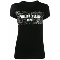 Philipp Plein Camiseta slim com estampa de logo - Preto