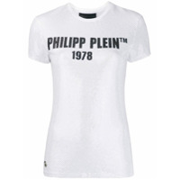 Philipp Plein Camiseta slim com tachas - Branco