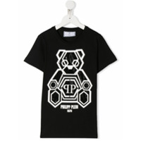 Philipp Plein Camiseta Teddy Bear com estampa de logo - 0201 BLACK / WHITE