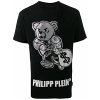 Philipp Plein Camiseta Teddy Bear com estampa de logo - Preto