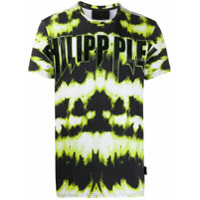 Philipp Plein Camiseta tie-dye com estampa de logo - Preto