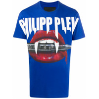 Philipp Plein Camiseta Vampire de algodão - Azul