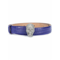 Philipp Plein Cinto com caveira de cristais - Roxo