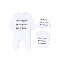 Philipp Plein Conjunto infantil com estampa de logo - Branco