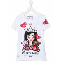 Philipp Plein embellished teddy bear print T-shirt - Branco