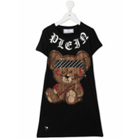 Philipp Plein embellished teddy bear T-shirt dress - Preto