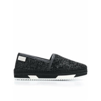 Philipp Plein Espadrille com brilho - Preto