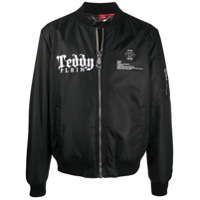 Philipp Plein Jaqueta bomber com logo bordado - Preto