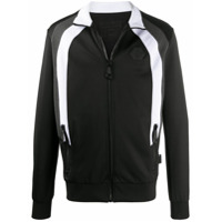 Philipp Plein Jaqueta esportiva com caveira e logo - Preto