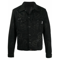 Philipp Plein Jaqueta jeans com estampa de caveira - Preto