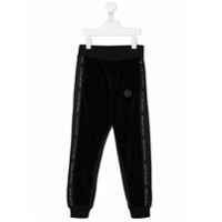 Philipp Plein Junior Calça esportiva com logo - Preto