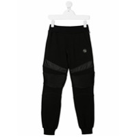 Philipp Plein Junior Calça esportiva com recortes - Preto