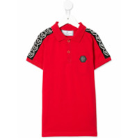 Philipp Plein Junior Camisa polo com estampa de logo - Vermelho