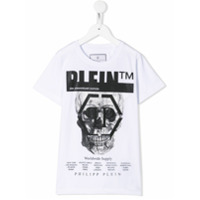 Philipp Plein Junior Camiseta com estampa de caveira - Branco