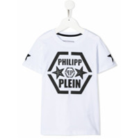 Philipp Plein Junior Camiseta com estampa de logo - Branco