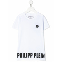 Philipp Plein Junior Camiseta com estampa de logo - Branco