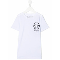 Philipp Plein Junior Camiseta com estampa de logo - Branco