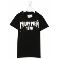 Philipp Plein Junior Camiseta com estampa de logo - Preto