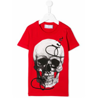 Philipp Plein Junior Camiseta com estampa de logo - Vermelho