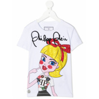 Philipp Plein Junior Camiseta com estampa gráfica - Branco