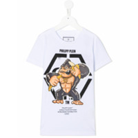 Philipp Plein Junior Camiseta com estampa gráfica - Branco