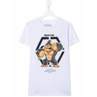 Philipp Plein Junior Camiseta com estampa gráfica - Branco