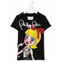 Philipp Plein Junior Camiseta com estampa gráfica - Preto