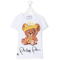 Philipp Plein Junior Camiseta com estampa Teddy - Branco