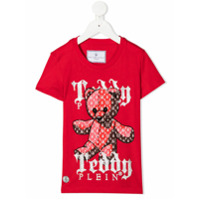 Philipp Plein Junior Camiseta com estampa Teddy - Vermelho