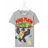 Philipp Plein Junior Camiseta com logo - Cinza