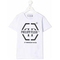Philipp Plein Junior Camiseta decote arredondado - Branco