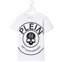 Philipp Plein Junior Camiseta decote arredondado - Branco