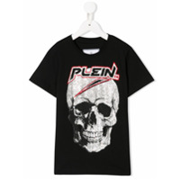 Philipp Plein Junior Camiseta decote arredondado SS Space Plein - Preto