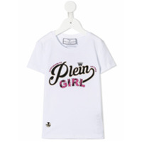 Philipp Plein Junior Camiseta 'Statement' - Branco