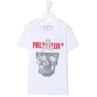 Philipp Plein Junior crystal skull T-shirt - Branco