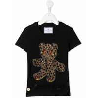 Philipp Plein Junior embellished teddy crew neck T-shirt - Preto